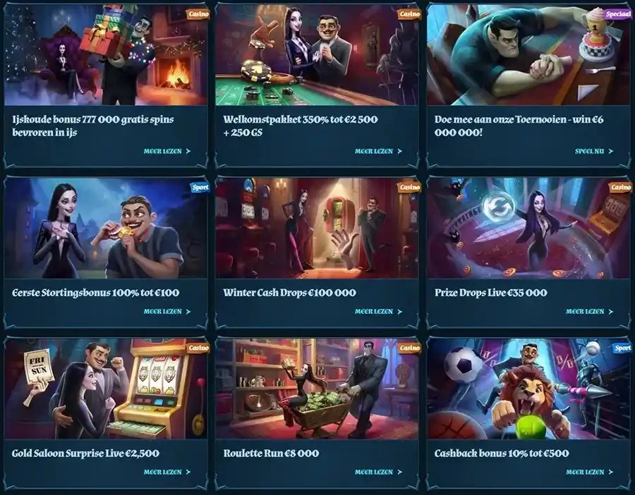 Acties en free spins bij FamBet